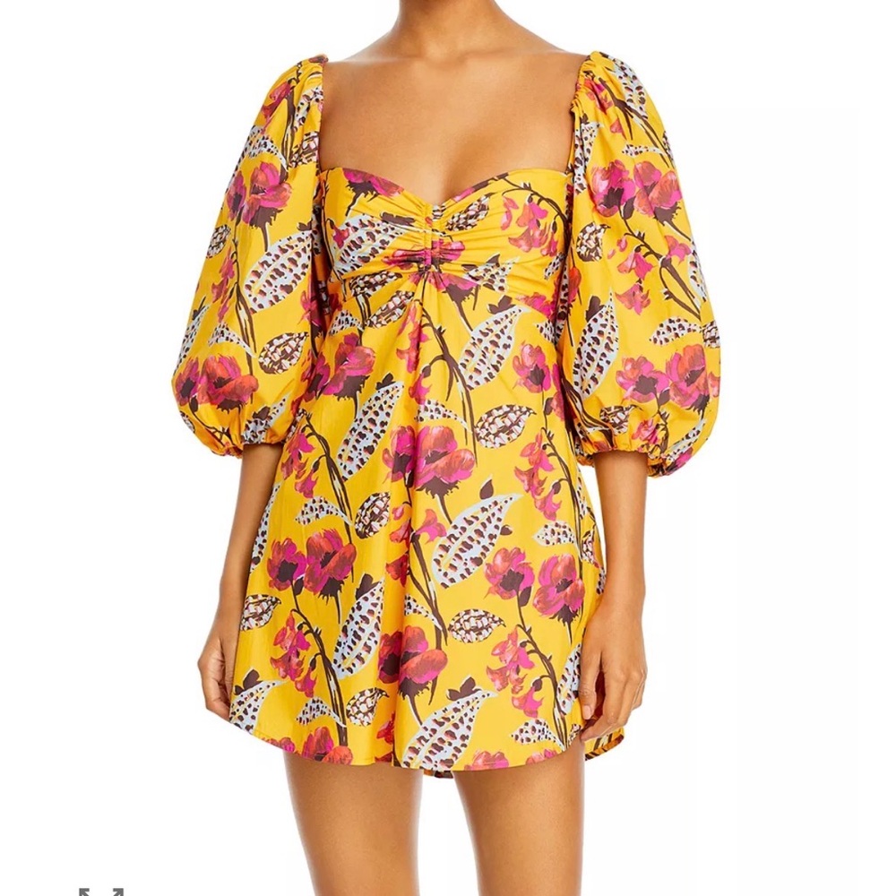 A.L.C. Elle floral puff sleeve dress
